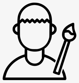 Tutor Painting Paint Art Artist Svg Png - Black And White Krishna #1554192