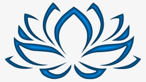 Flowers Clipart Blue Lotus - Lotus Flower Clipart Black White #1554222