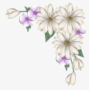 Flowers Png 0 81bcd A8b L Flor Pinterest - Daisy Flower Corner Border #1554939