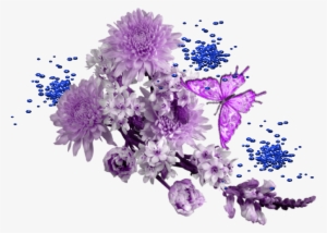 Flores Lilas Png - Borboletas E Flores Lilas #1555480