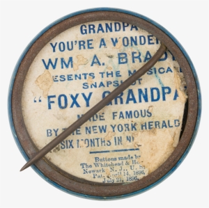 Foxy Grandpa Button Back Art Button Museum - Circle #1555992