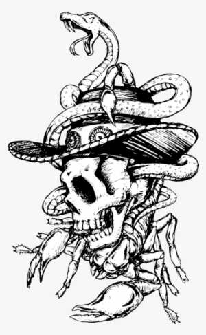 Clip Library Library Snakes Drawing Steampunk - Snake In Skull Transparent #1556560