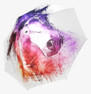 Watercolor Horse Foldable Umbrella - Watercolor Horse Pillow Case #1556792