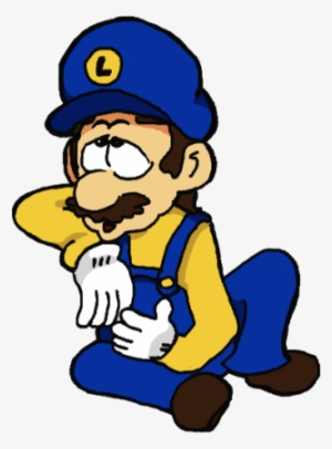 “ A Tired Blue Luigi For Smash Collab 2k15 Based On - Blue And Yellow Luigi #1556942