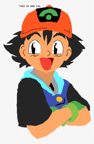 No Shading Ash Ketchum - Cartoon #1557067
