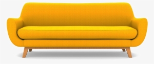 Yellow Sofa Png Clipart - Studio Couch #1557577