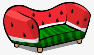 Watermelon Sofa Sprite 008 - Sofá Club Penguin #1557873