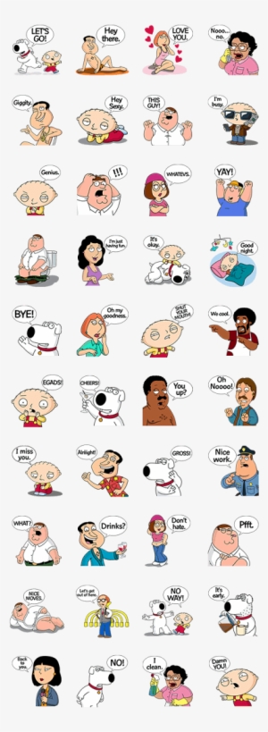 Family Guy - สติ ก เกอร์ ไลน์ เสื้อ น้อย #1559842