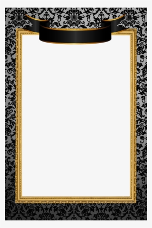 Black And Gold Frame Png - Black And White #1559867