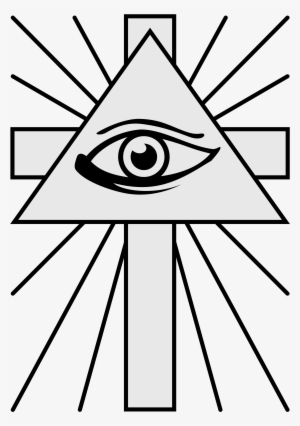 Illuminati Drawing All Seeing Eye - Cross With All Seeing Eye #1560520