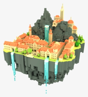 Front 364 Kb - 3d Model Floating Island #1561291