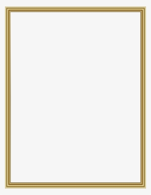 Thin Gold Frame Transparent Border - Medical Imaging #1563536