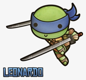 Ninja Turtles Clipart Kawaii - Leonardo Ninja Turtle Chibi #1564590