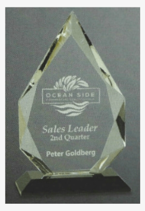 Acrylic And Crystal Trophies - Custom Shining Diamond M Optic Crystal Award M, 10" #1565114
