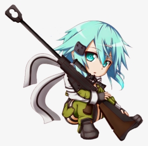 Chibi Sinon Render By Faizal101-d8i4sxs - Sword Art Online Sinon Chibi #1565482