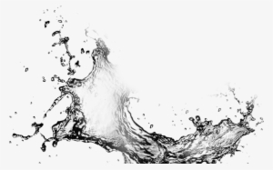 Water Splash Black And White Png #1568185