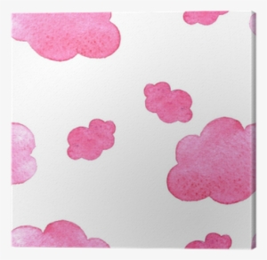 Pink Watercolor Clouds Background - Watercolor Cloud Png Pink #1569437