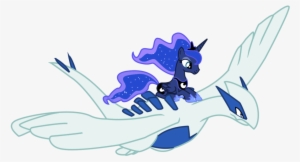 Pokémon Images Princess Luna Flying On Lugia Hd Wallpaper - Mlp Princess Luna Flying #1569961