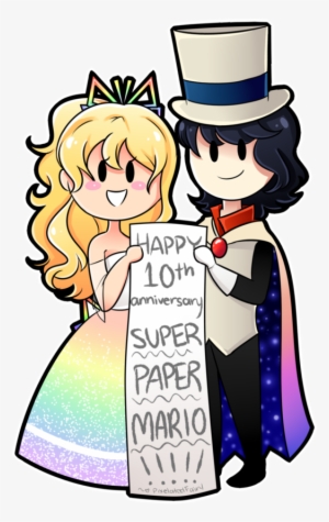 App Oth Versor Super Paper Super Paper Mario Super - Super Paper Mario Tippi And Count Bleck #1570395