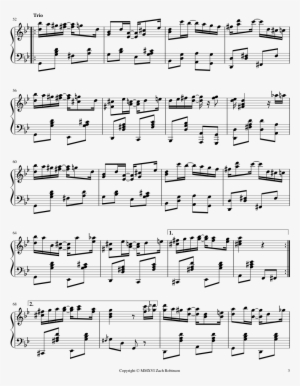 7 Sheet Music Composed By Zach Robinson 3 Of 5 Pages - Death Image Ost Piano Sheet #1570799