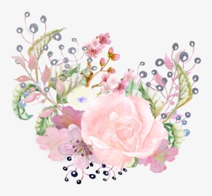 Hand Painted Pink Rose Png Transparent - Portable Network Graphics #1571120
