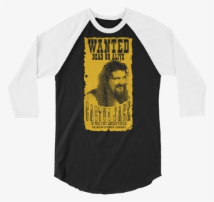 Cactus Jack "wanted" 3/4 Sleeve Raglan Shirt - Unleash The Big Dog Roman Reigns Png #1571417