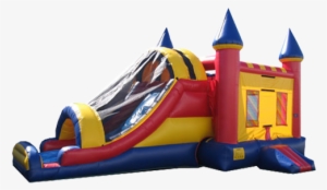 Combination Bounce-house Slide Wih A Net - Inflatable Castle #1571687