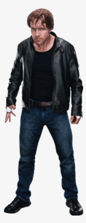 Dean Ambrose Leather Jacket Standing - Wwe Dean Ambrose Png #1571709