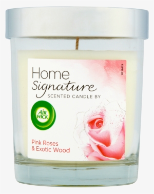 Air Wick Home Signature Lidded Candle- Pink Roses & - Air Wick Home Signature Candle Pink Roses #1571878