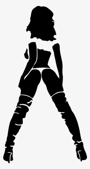 Hot Sexy Girl Woman Pinup Funny Car Bumper Window Vinyl - Stencil Woman Silhouette #1572125