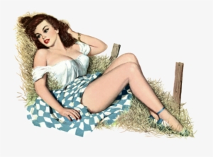 66170440 1288879971 13 - Pinup Brunette At The Farm Canvas Art - (18 X 24) #1572404