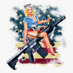 Pin Up Girl W Guns #1572420