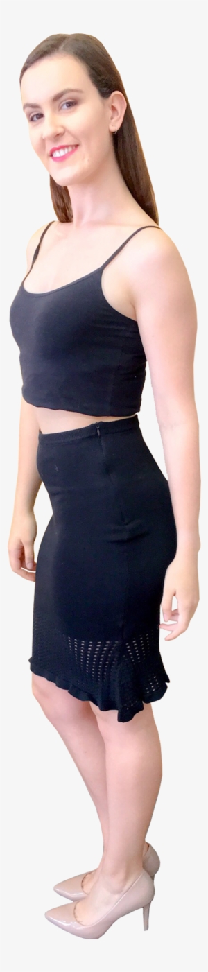 Pin-up Girl Knit Skirt In Black - Skirt #1572423