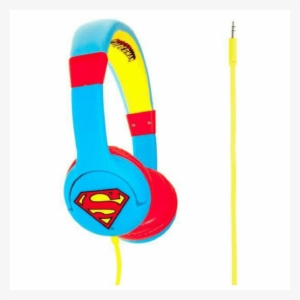 Kondor Superman "man Of Steel" Blue Children's Headphones - Superman Logo #1573085