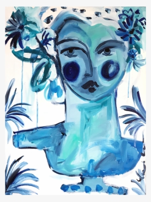 "blue Lady Bust" Painting On Chairish #1573698