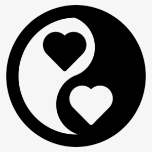 Yin And Yang With Hearts Vector - Yin Yang De Amor #1573872