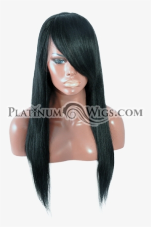 Naomi Soft Yaki Bangs Remy Glueless Full Lace Wig Unstyled - Lace Wig #1573918