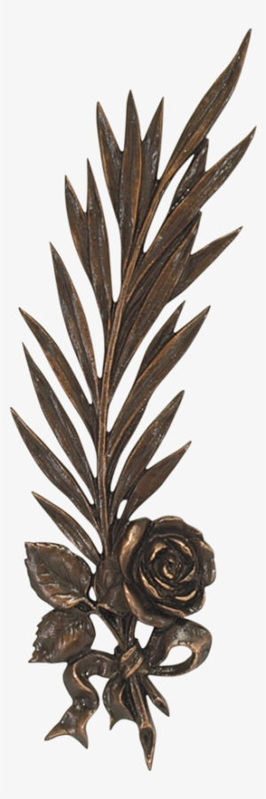 Palm Branch With Rose - Artificial Flower #1574781