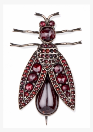 172602 Victorian Silver Gilt Bohemian Garnet Queen - Silver #1575337