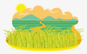 Field Clipart Paddy - Rice Field Clipart #1575434