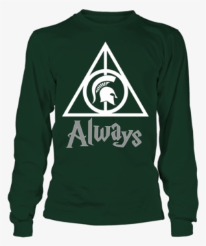 Michigan State Spartans Deathly Hallows Shirt - Lsu Shirts #1576564