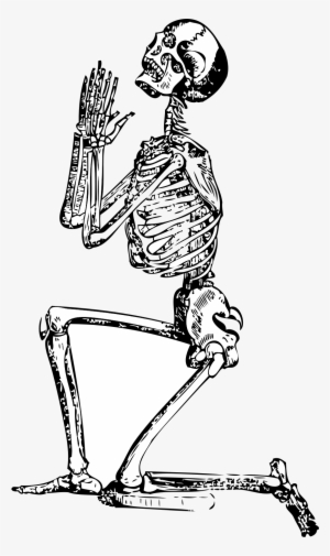 Human Skeleton Drawing Prayer Skull - Skeleton Drawing #1577226