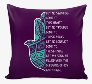 The Hamsa Prayer Pillow Cover - Throw Pillow #1577259