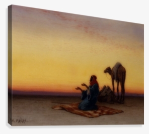Arab At Prayer Canvas Print - Charles Theodore Frere #1577278