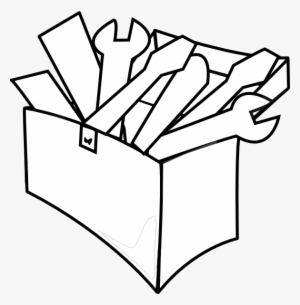 Png Toolbox Black And White Transparent Toolbox Black - Tool Kit Clipart Black And White #1577901