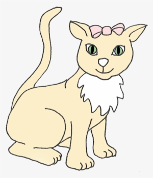 Cat Catching Butterflies Clipart, Cat With Big Green - Drawing #1579868