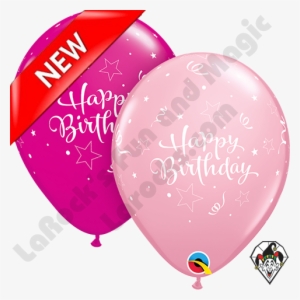 Alternative Views - - 11" Birthday Shining Star Latex Balloons In Assorted #1581876