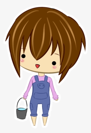 Svg Transparent Stock Chibi Female Deviantart Transprent - Farmer Girl Png #1581894