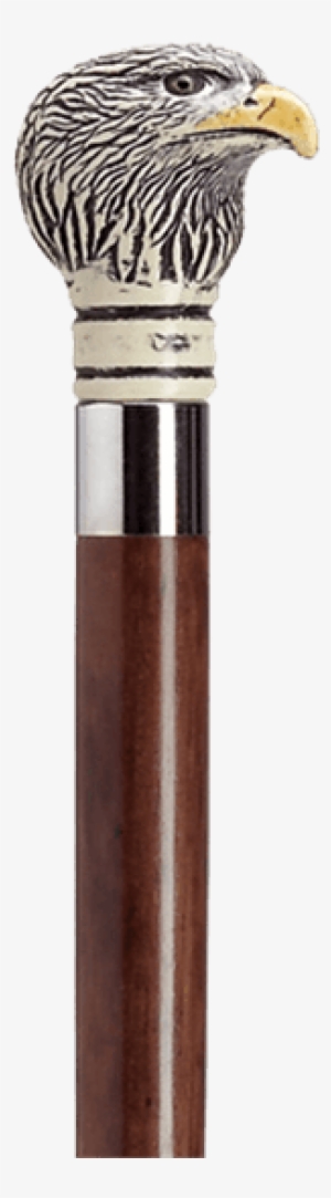 Eagle Head Scrimshaw Brown Walking Cane #1581941