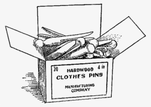 Vintage Clothespin Png - Hardwood Clothes Pins Canvas Print Wall Art Multi Small #1582187